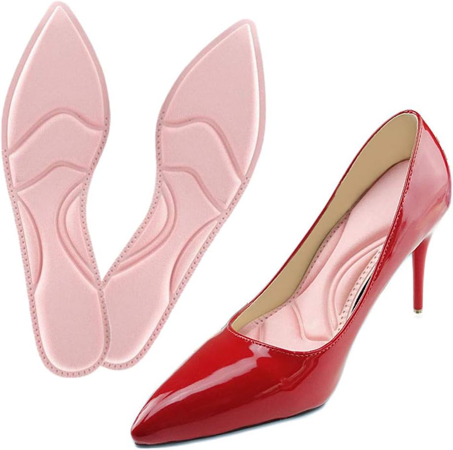 靴の中敷、1組のコンフォートスポンジシューズパッド女性用ハイヒールインソールクッション、3Dマッサージインソールアーチサポート、中足