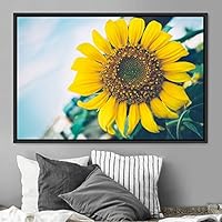 Framed Canvas Wall Art Bright Flowers Closeup Colorful Cool Floral Multicolor Petal Photography Realism Romantics - 16x24 inches
