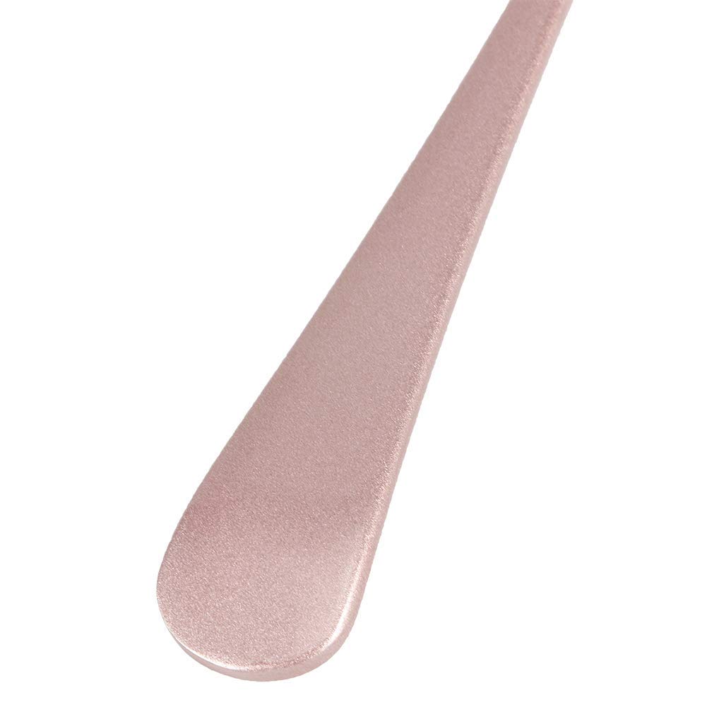 5Pcs Soup Spoons, Round Stainless Steel Teaspoons Small Coffee Spoons 6.3 x 1.7inch(Pink)