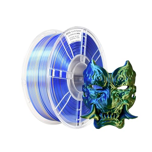 iBOSS PLA PLUS 3D Printer Filament, PLA+ Filament 1.75mm Two-Tone Silk Filament, Bright 3D Printing Filament Co-Extrusio
