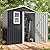 DAUSOLA 6x4 FT Outdoor Storage Shed, Metal Garden Tool Shed with Updated Frame Structure, Lockable Doors and Windows, Ideal for Backyard Garden Patio Lawn, Grey