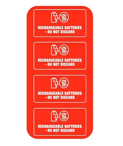 Rechargeable Battery Label - Don't Waste Money - Promote Economical