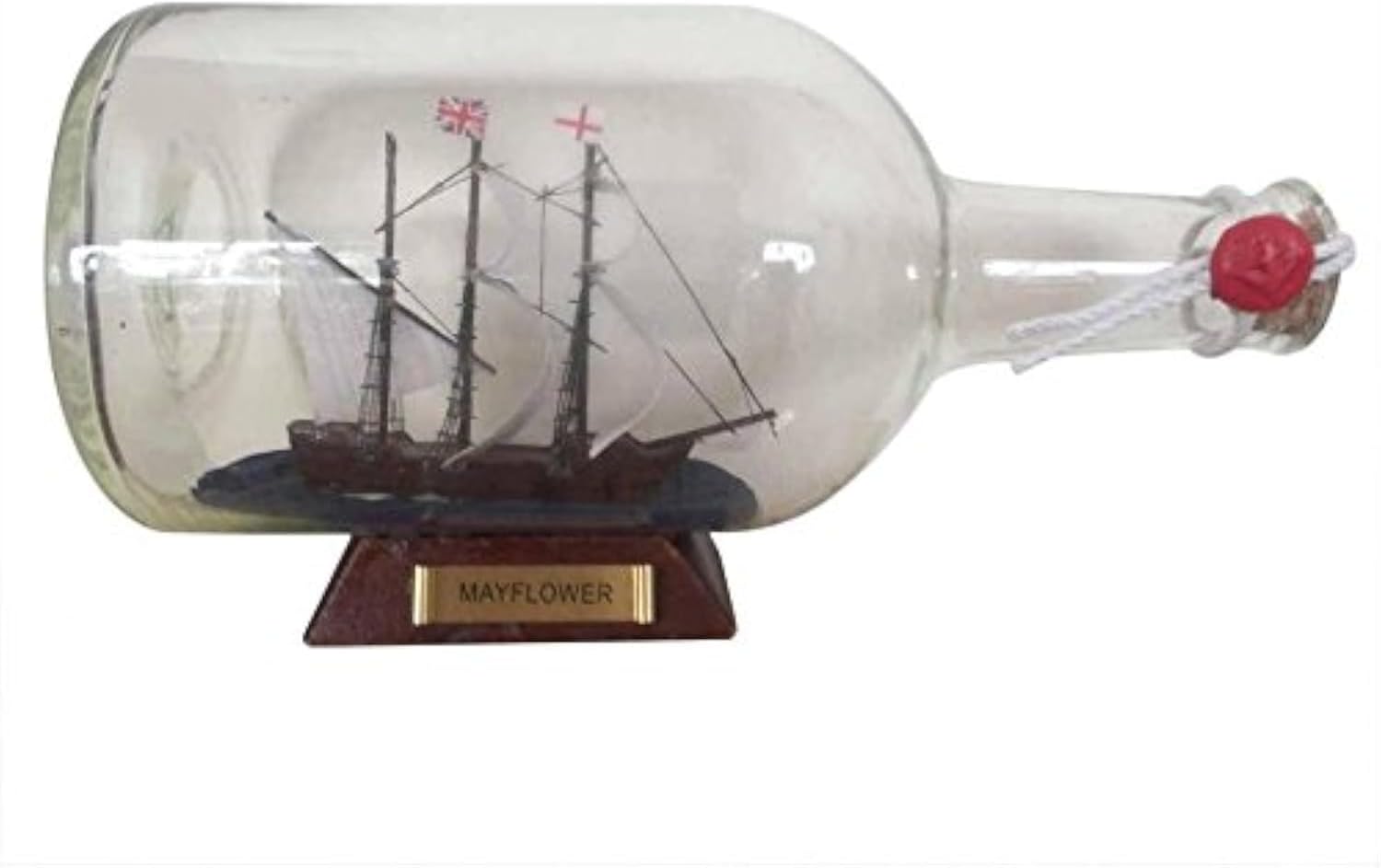 Hampton Nautical Mayflower Ship in a Bottle, 9"