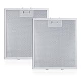 2 Pack Cooker Hood Filter 320 x 260 mm, Universal Metal Grease Filter for Cooker Hood Mesh Cover Kitchen Extractor Fan Vent Aluminum Range Hood Grease Filters