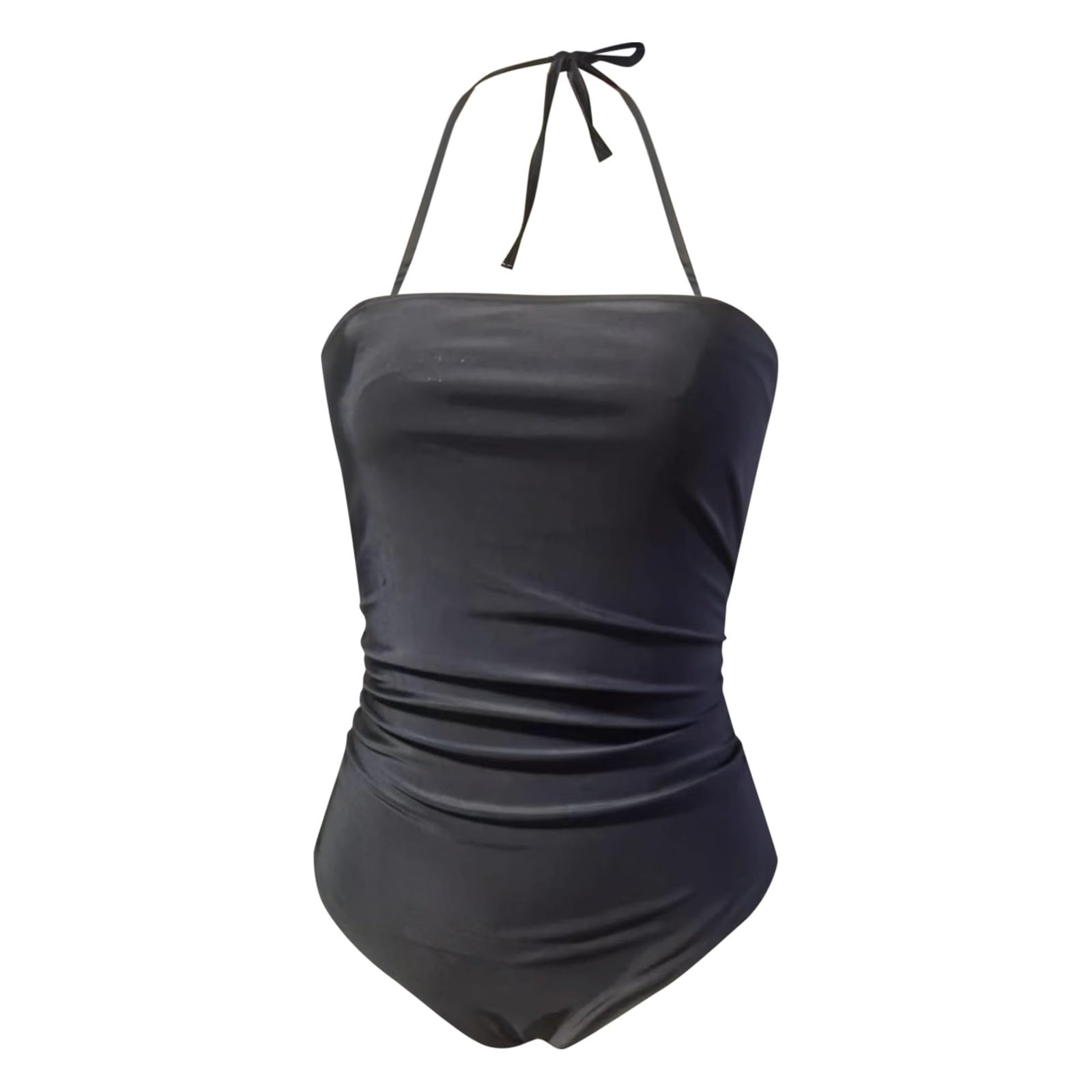 Generico Costume da Bagno Donna, Intero da in Rete, Bikini Imbottito Push-up, Allenamento, Costumi Atletici, Costumi Sportivi con Canotta Arricciata, Costumi, Design Originale Unico
