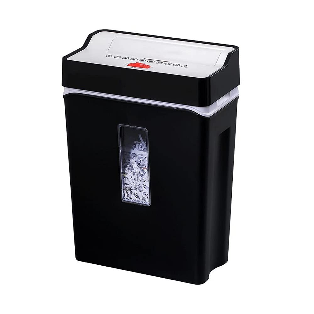 15L Papel microcortado de Alta Seguridad y Tarjeta de crédito, Disco Compacto, trituradora eléctrica para Oficina en casa, Negro