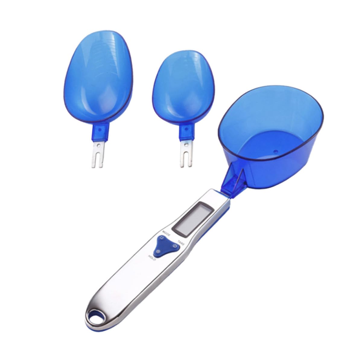 Báscula de Cuchara Electrónica Azul 300 G/0,1 G Cuchara Desmontable para Medir Ingredientes en Cocina y Hornear, Balanza Digital Portátil para Pesar Alimentos y Medicamentos