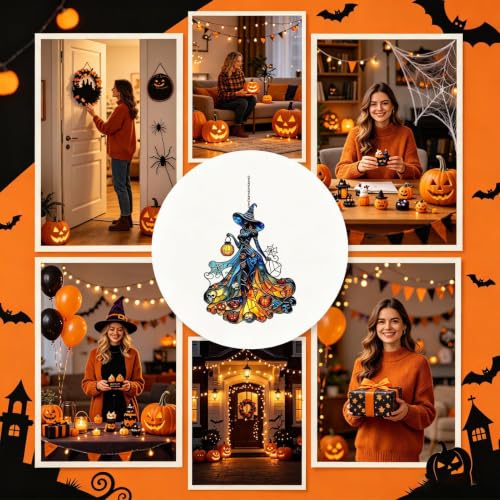 Decoración de receptor de sol brujas para transformar paredes aburridas en Halloween 5