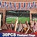 Thailand String Flag Pennant Banner, Small Mini Thai Flags Bunting Banner, National Country Decoration for School, Party, Sports Events, Patriotic Festival, 33 Feet 30 Flags