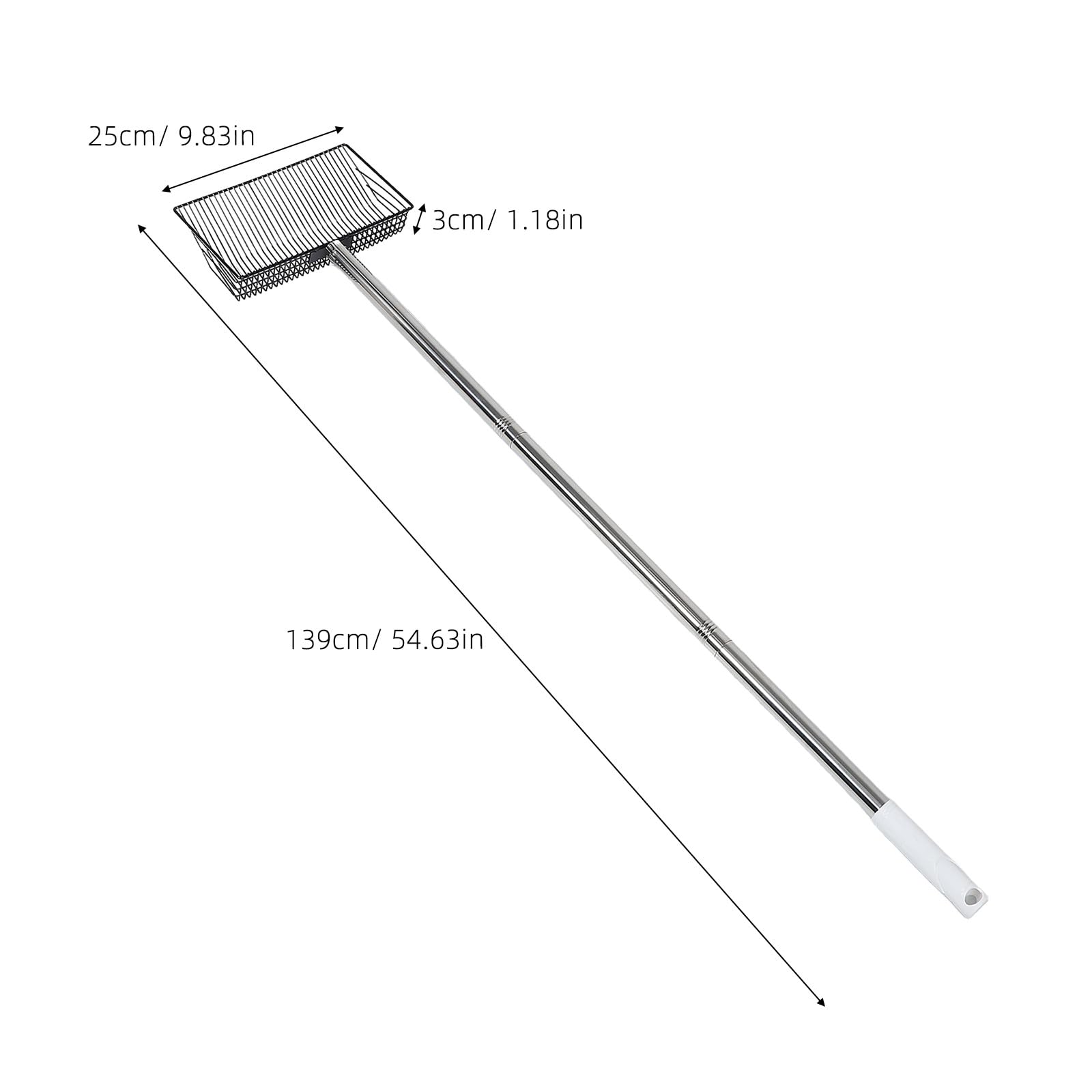 Toyvian Pelle à Litière à Long Manche Tamis Filet Outil De Nettoyage Pour Animaux Ramasse-crottes Pour Chat Pour Terrarium Pour Poulailler