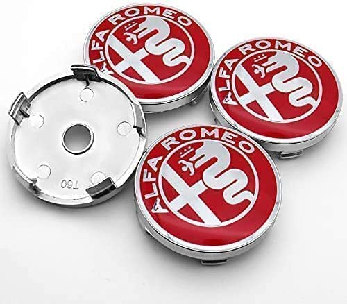 Cache Moyeu/Enjoliveur Central Pour Alfa Romeo Stelvio - Lot De 4, Diamètre 60mm, ABS (améliore L'esthétique) - 2