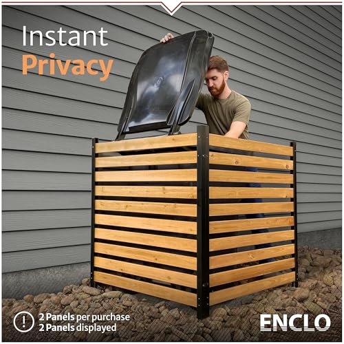 42in H x 38in W (2 Panels) No Dig Enclo Charleston Cedar Wood Privacy Screen, Ideal Outdoor Privacy Wall, Pool Equipment Enclosure, Trash Can Enclosures, Air Conditioner Fence, EC18009