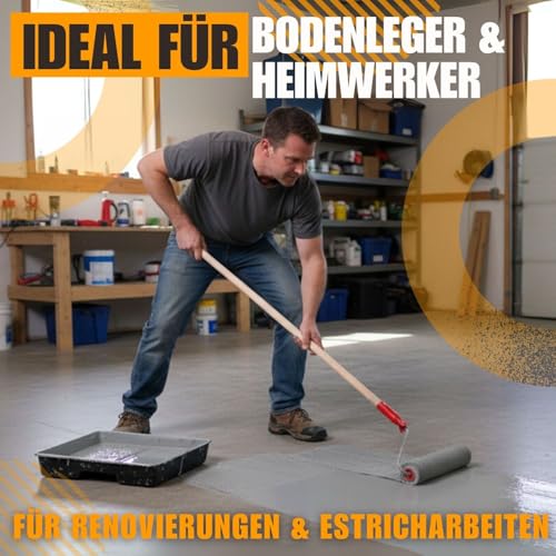 V VEJK® Stachelwalze Ausgleichsmasse 23 cm – Entlüftungswalze & Entlüftungsroller für Bodenbeschichtung, Epoxidharz & Bodenausgleichsmasse (Stachelwalze)
