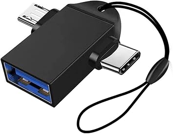 ORIONIS 2 in 1 OTG Adapter Micro USB+USB Type C to USB Female Connector, OTG Pen Drive Adapter to Mobile Connector Type C, Compatible with All Devices