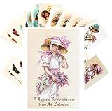 PIXILUV VALENTINE DAY Postcards (24 pcs 4'x6') Victorian Lady Portrait on Valentine Days ~ Vintage...