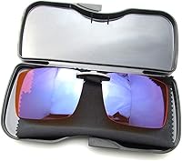 Vista 6 de Vyzia Clip On Blue Light Blocking Glasses For Sleep Fits Over Prescription Glasses, Orange Lenses Help Reduce Computer Eye Strain and Induce Sleep