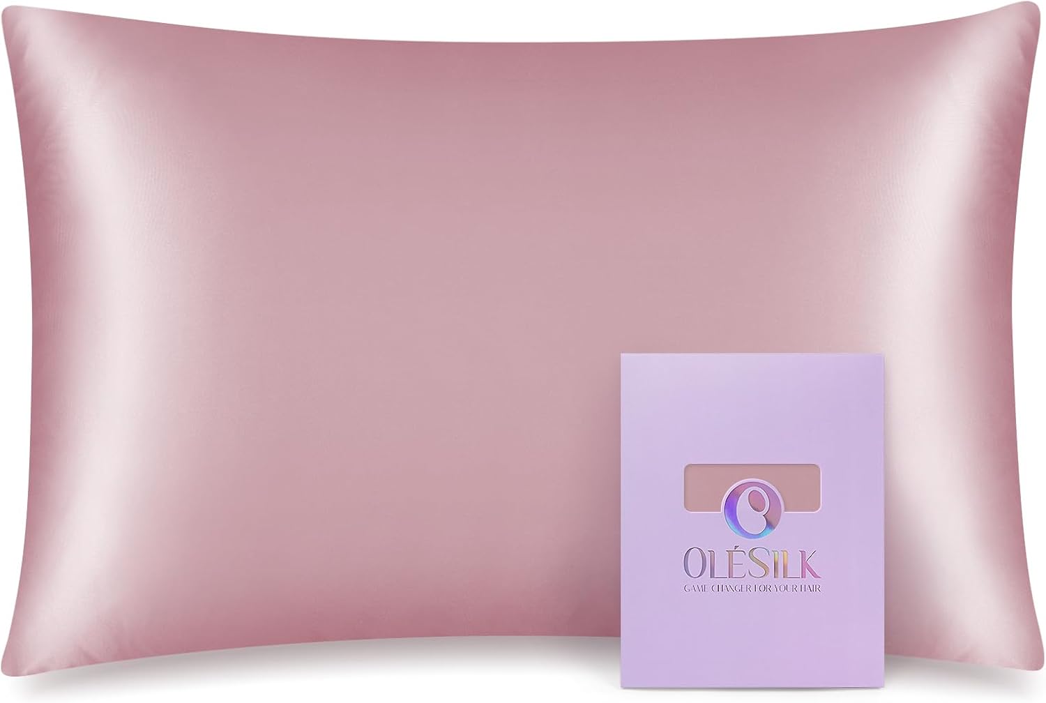 OLESILK 100% Mulberry Silk Toddler Pillowcase for Hair and Skin, Both Sides 19 Momme Pure Natural Silk Travel Pillow Cases with Hidden Zipper, 13″x 18″, Light Plum