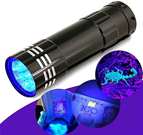 Image of UV Flashlight Black Light, Handheld Blacklight Flashlights 9 Led 395nm Mini Light Torch Pet Urine Detector for Dog Pet Urine Stains, Dry Stains, Bed Bug, Matching with Pet Odor Eliminator