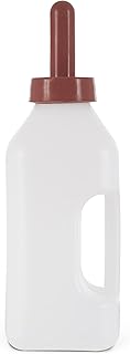 Tuff Stuff Products LBH2 2 Quart Push On Nipple Teat Cap 2 Quart Calf Milk Feeder Nursing Feeding Bottle with Hand Grip Handle