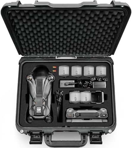 Lekufee Waterproof Hard Carrying Case for DJI Mavic 4 Pro Drone, Creator Combo, Fly More Combo, DJI RC Pro 2/RC 2, Battery (7 pcs), Charging Hub, and Other Accessories(Case Only)