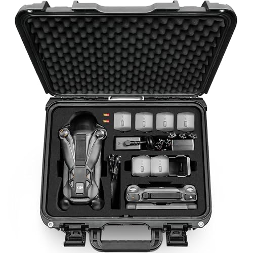 Lekufee Waterproof Hard Carrying Case for DJI Mavic 4 Pro Drone, Creator Combo, Fly More Combo, DJI RC Pro 2/RC 2, Battery (7 pcs), Charging Hub, and other Accessories(Case Only) by Lekufee - Used condition - US$88.31