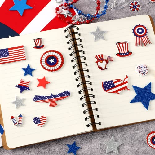 Bulk 4Th Of July Foam Stickers, 900Pcs Julbear Self Adhesive Patriotic Star Usa Flag Foam Shapes Stickers For Arts Crafts Cards Independence Day Party Decorations Supplies #TOP3