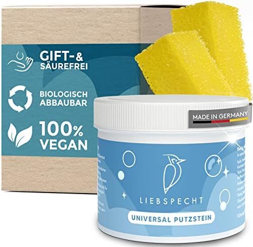 Liebspecht® Trwały kamień uniwersalny do całego gospodarstwa domowego [900 g], wysokiej jakości kamień do czyszczenia, uniwersalny środek czyszczący do łazienki, kuchni, WC, okien, płyty ceramicznej,