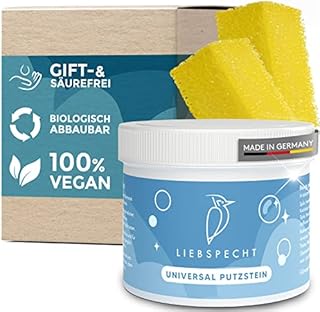 Liebspecht® Trwały kamień uniwersalny do całego gospodarstwa domowego [900 g], wysokiej jakości kamień do czyszczenia, uniwersalny środek czyszczący do łazienki, kuchni, WC, okien, płyty ceramicznej,