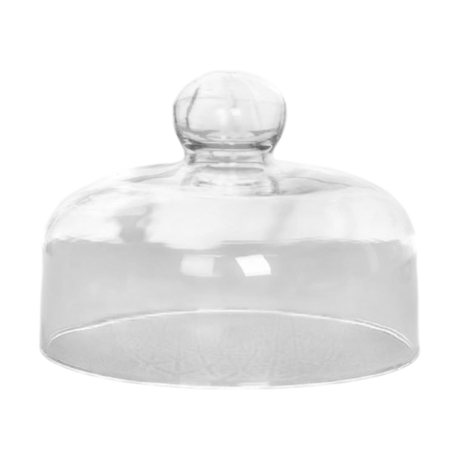 LOVIVER Copertura a cupola per torta trasparente, coperchio per torta, documento decorativo per torta di vetro cupola, copertura alimentare per decorazioni, 17.5x26cm
