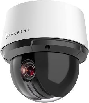 Amcrest 4MP Outdoor PTZ POE + AI IP Camera Pan Tilt Zoom Optical 25x Motorized Security Speed Dome, Human and Vehicle Detection, IVS, Face Detection, Auto Tracking, POE+ 802.3at IP4M-1068EW-AI