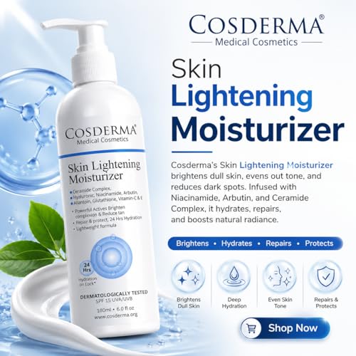 Image of Skin Brightening Moisturizer 180ml | with Niacinamide, Arbutin, Glutathione, Vitamin C, Ceramides & Hyaluronic Acid | Daily Moisturizer for Radiant, Even-Looking Skin & Long-Lasting Hydration