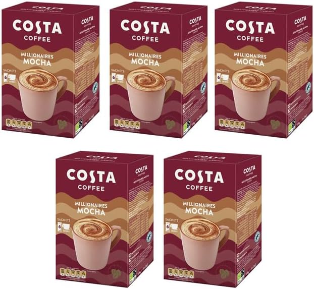 Costa Coffee Millionaires Mocha 6 Satchets x 17g (5 Pack)
