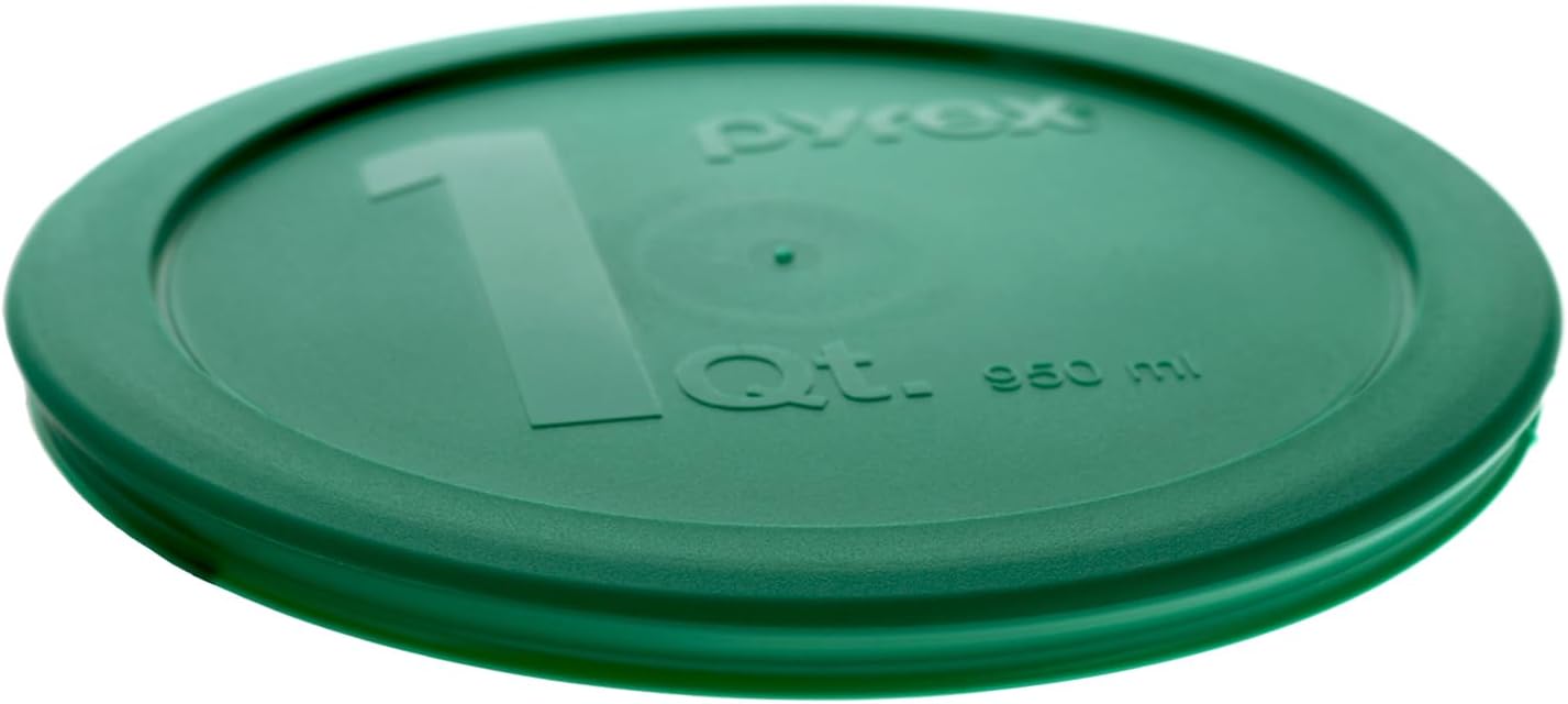 Pyrex 322-PC (1) Green 1qt, 323-PC (1) Blue 1.5qt, 325-PC (1) Cadet Blue 2.5qt & 326-PC (1) Red 4qt Lids - Made in USA