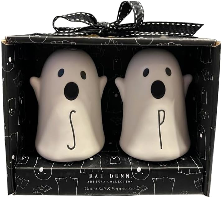 Rae Dunn Halloween Ghost Salt and Pepper Shakers