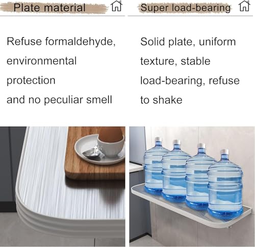 Table pliante murale acier inoxydable 304 résistante chaleur - 5