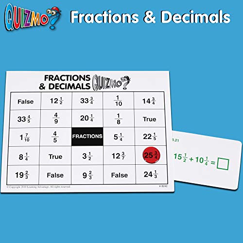 Learning Advantage 8242 Fractions and Decimals QUIZMO