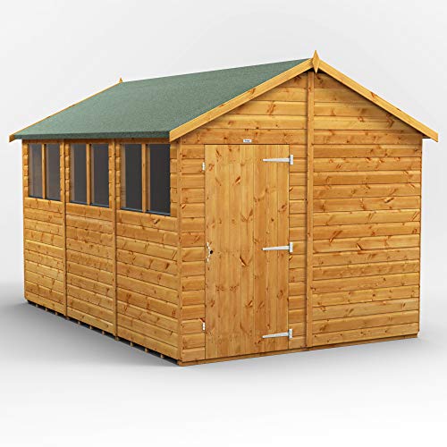 Power Sheds 12 x 8 wooden shed. 12x8 apex wooden garden shed