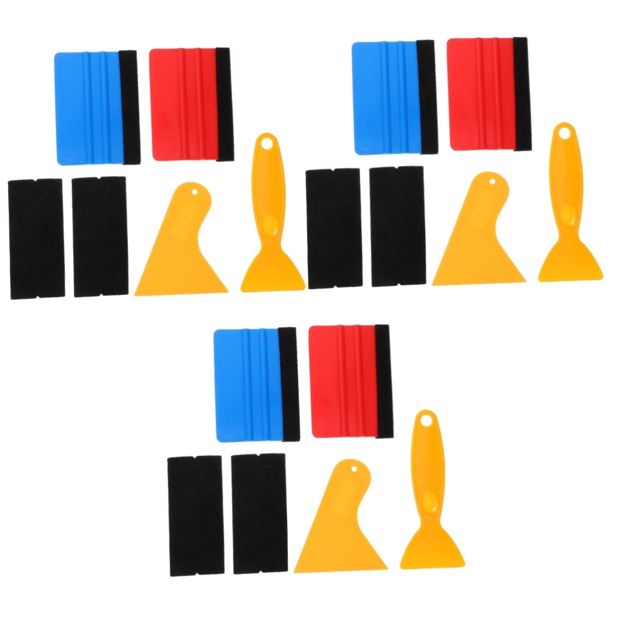 STOBAZA 3 Sets Hard Squeegee for Vinyl Wrap Decal Squeegee Tool Felt Edge for Car Film