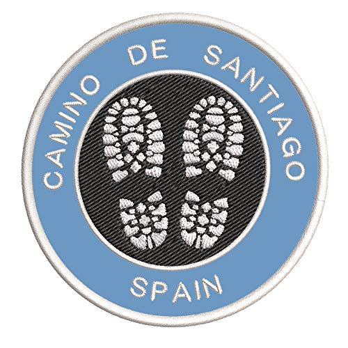 Camino de Santiago, Spain Hiking Boot Embroidered Premium Patch DIY Iron-on or Sew-on Decorative Badge Emblem Vacation Souvenir Travel Gear Clothes Appliques