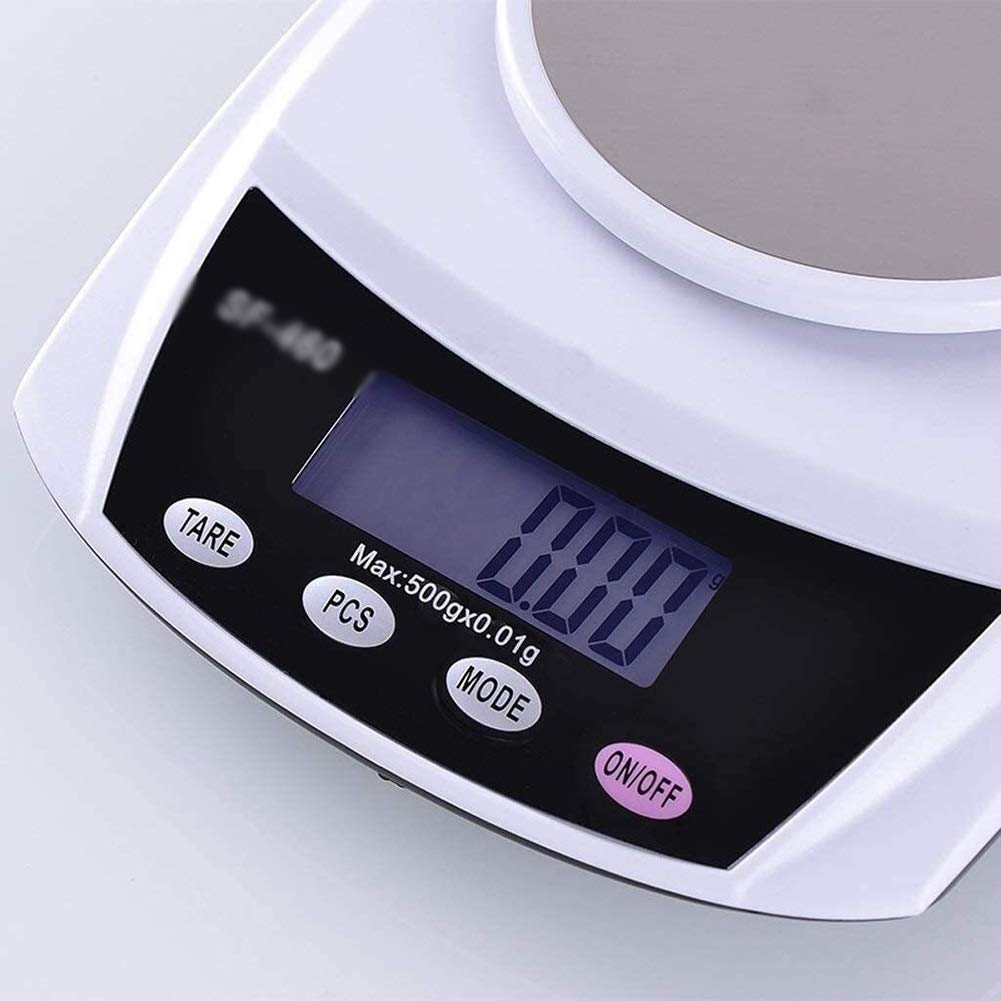 Básculas electrónicas Digitales para Alimentos Wlectronic, básculas pequeñas de Alta precisión de 0,1 g para Hornear en la Cocina del hogar, básculas para Pesar Alimentos Chin