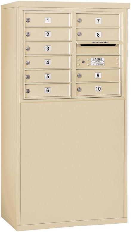 Salsbury Industries 3906D-10ZFP, Bronze Free Standing Horizontal 4C Mailbox