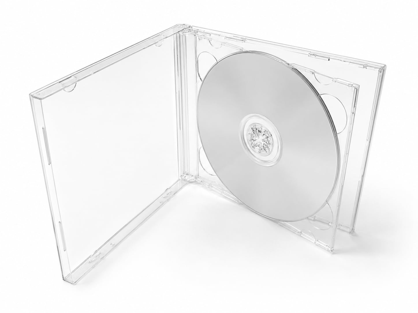 Amazon | 【日創クリエイティブ】日本製 CDケース 2枚収納 10mm厚 透明