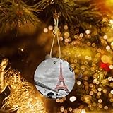 Design décoratif rond : taille 7,4 x 7,4 x 0,3 cm, décoration de Noël image tendance est imprimée UV, l'image sur l'ornement ne s'estompera pas. Son design unique fait que la décoration attire l'attention de la plupart des gens