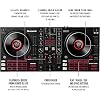 DJ Controller Bundle - DJ Set with 4 Decks, DJ Mixer, Audio Interface, Jog Wheel Displays, FX and DJ Headphones - Numark Mixtrack Platinum FX and HF175