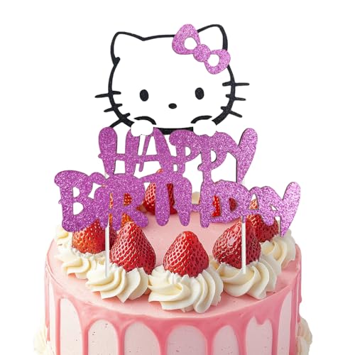 1Pcs Kitty Cat Cake topper party supplies Cake Decoration for kids birthday party decoration