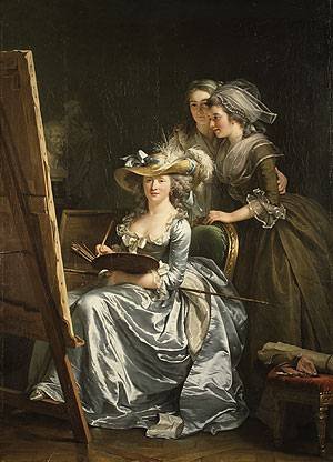 Peinture à l'huile reproduction tableau 1785 Adélaïde Labille-Guiard portrait 12x16