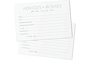 Advice and Wishes Cards for Bride and Groom - Wedding Essentials for...