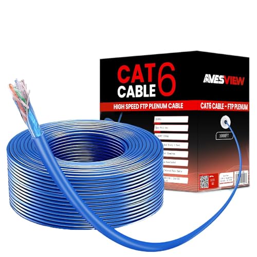 Cable Ethernet CAT 6 FTP Plenum 1000ft Azul miniatura 1