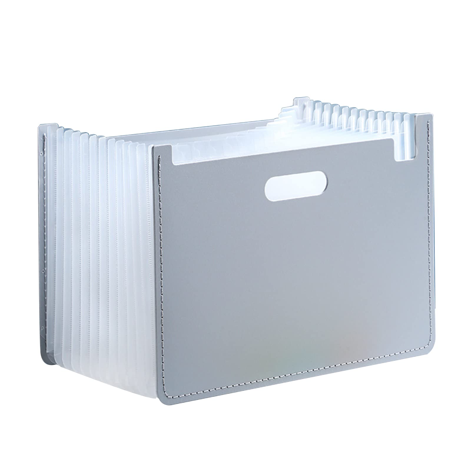 Borsa per Documenti per Fisarmonica, Cartella A4 Borsa per Documenti per organi Portatile 2 in 1 Nuova Carta di Prova per Articoli di cancelleria per Ufficio/Affari/Scuola, Grigio, Borsa per
