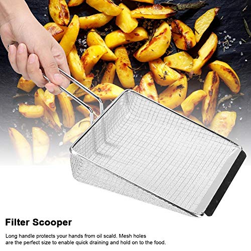 Robuste Schaufel, Friteuse, Scooper-Sieb, hitzebeständiger langer Griff für die Wohnküche(Secret Net) – Bild 6